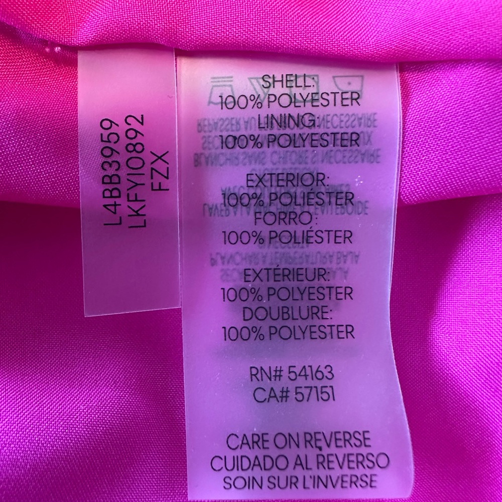 Karl Lagerfeld Paris Pleated Sleeveless Dress Pink Orange Geometric NWT 14 Bold - Picture 5 of 16